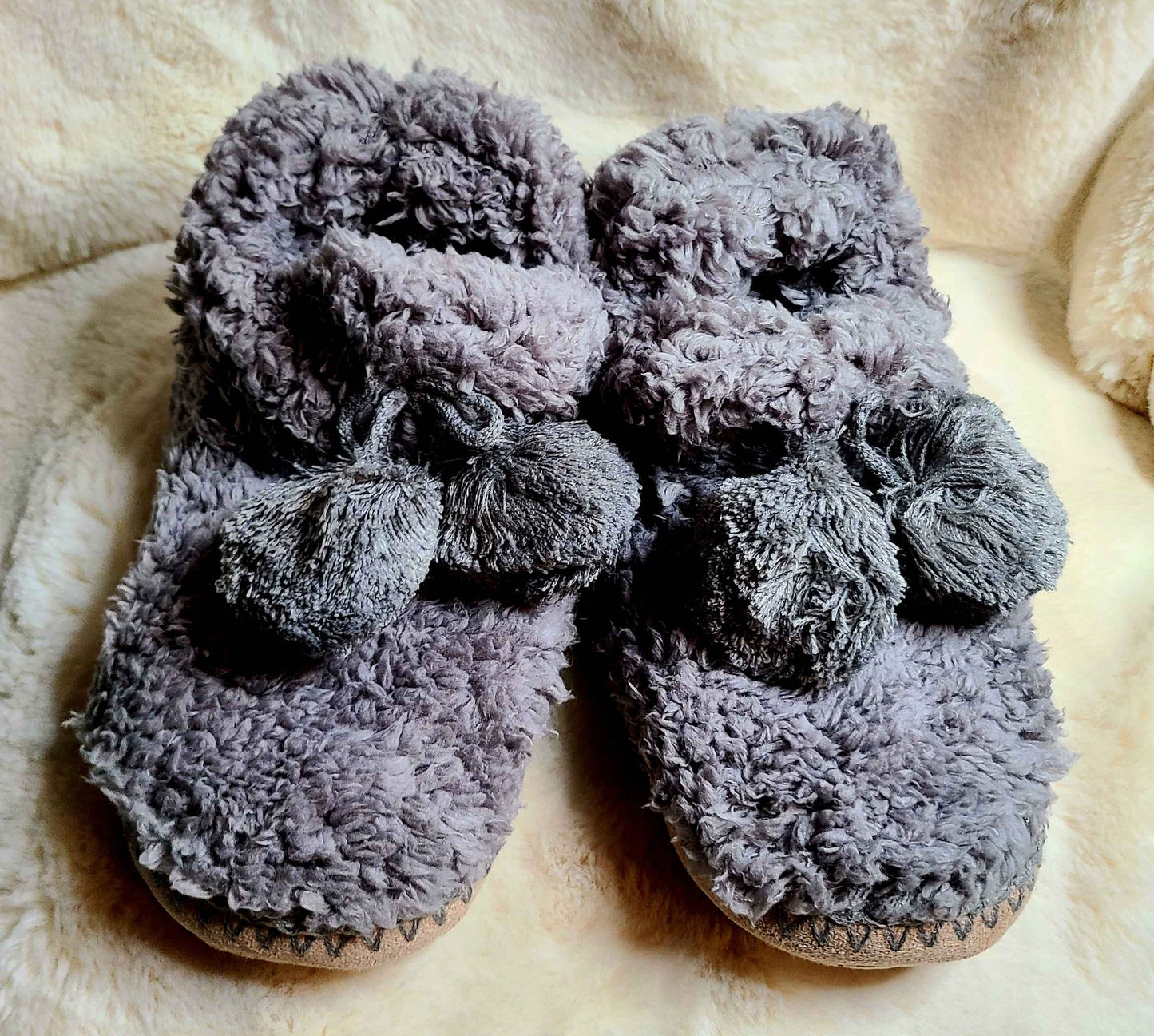 Grey Cozy Slippers