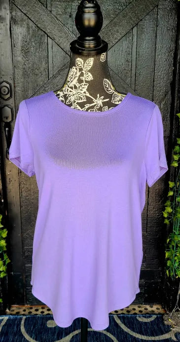 Lavender Crew Neck Top