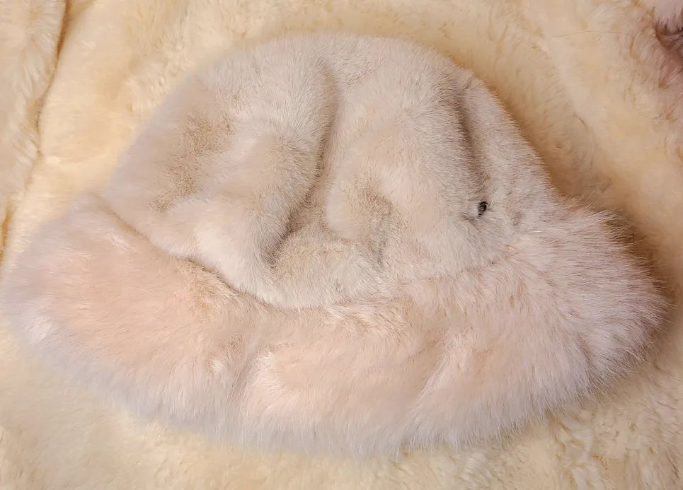 C.C. Ivory Faux Fur Bucket Hat