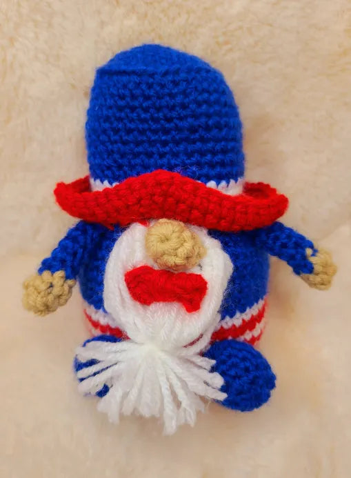 Handmade Crochet USA Gnome