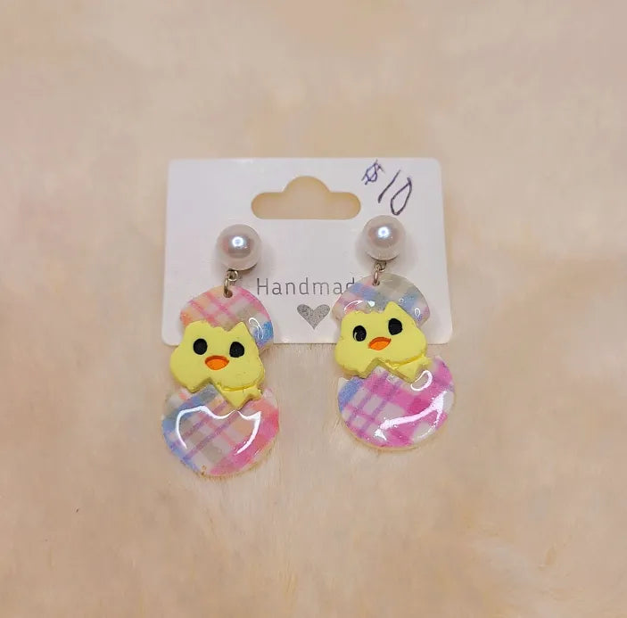 Handmade Ducks in Eggs Earrings