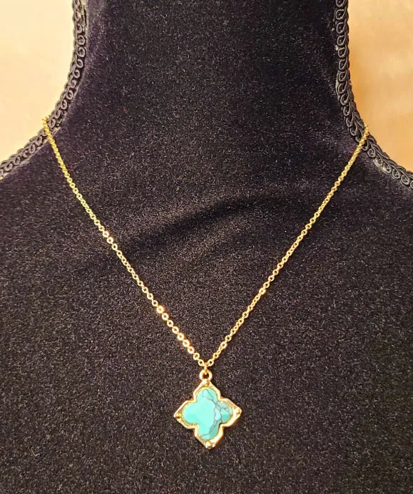 Turquoise Stone Gold Necklace