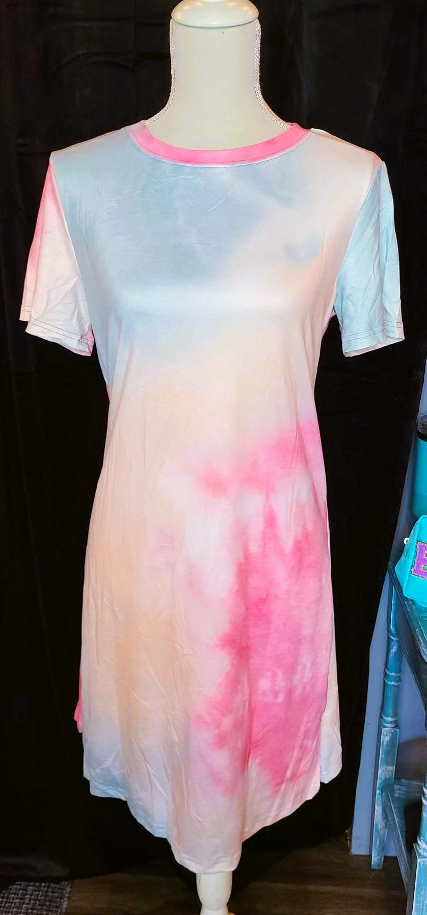 Tie Dye Dress with Side Slits