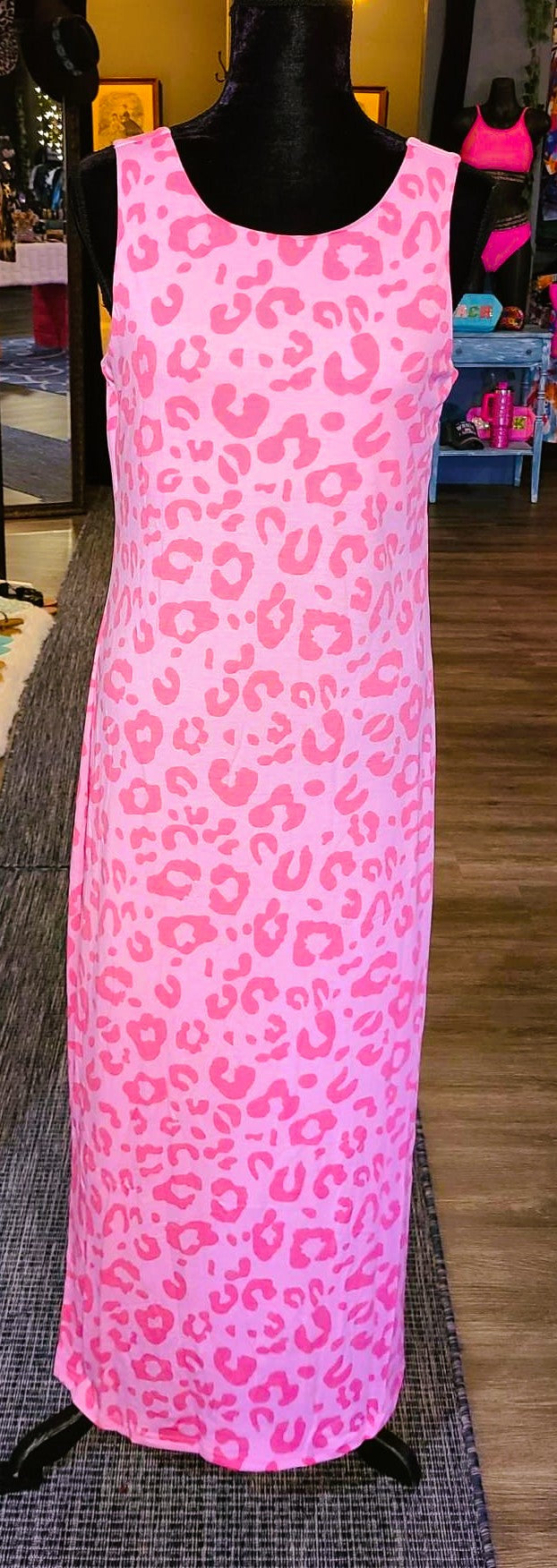 Pink Leopard Maxi Dress