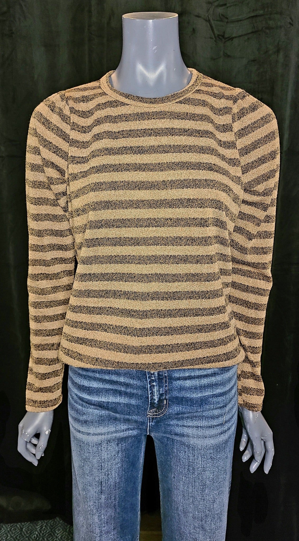 Mocha and Black Striped Top