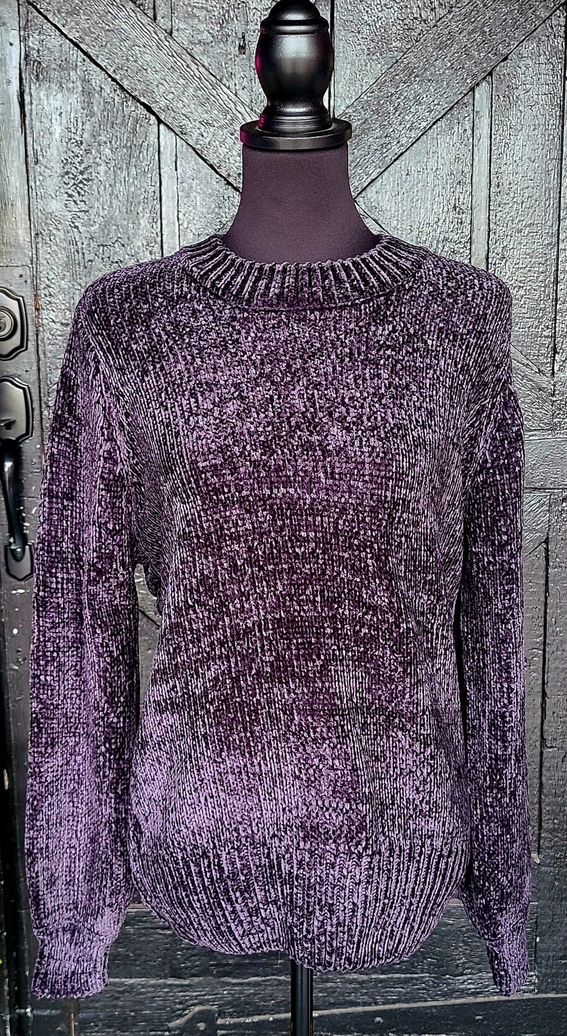 Zenana Black Chenille Sweater