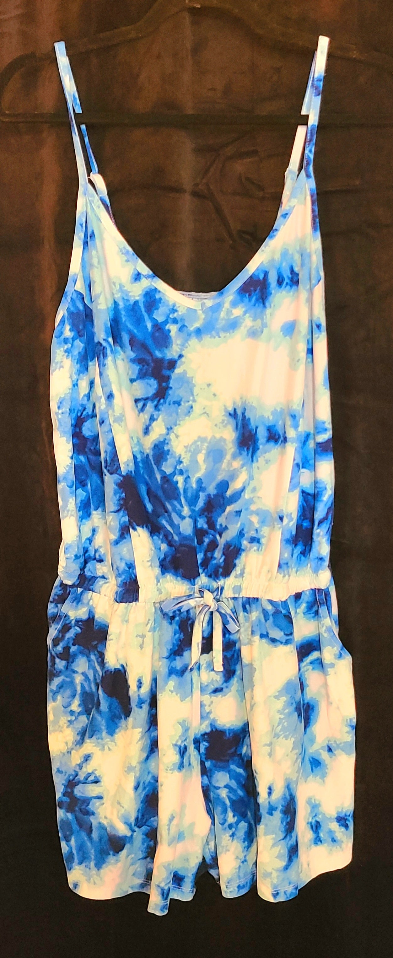 Blue and White Tie Dye Jumper Size 1X