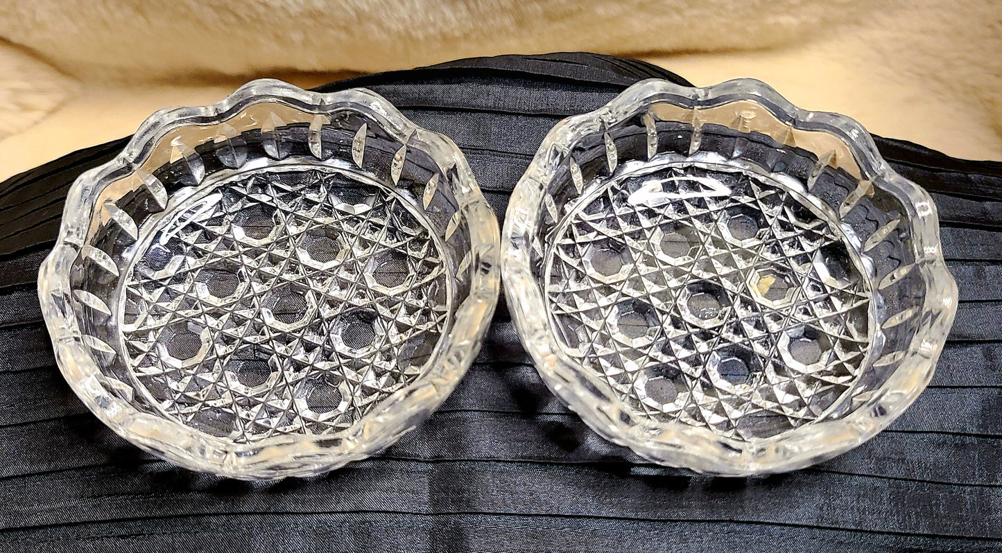 Vintage Anne Hutte Lead Crystal Trinket Dish with Lid