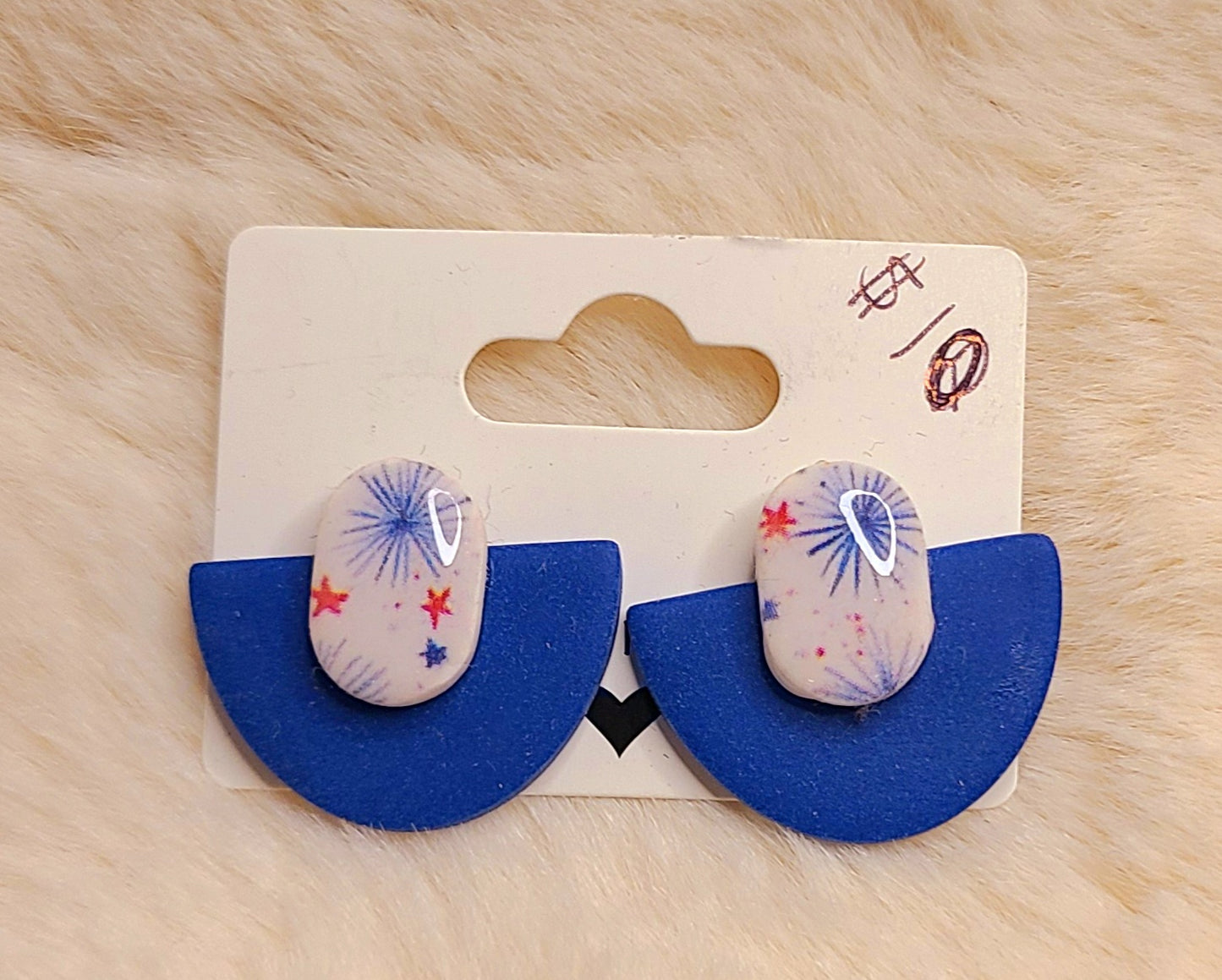 Handmade Blue Stars Earrings