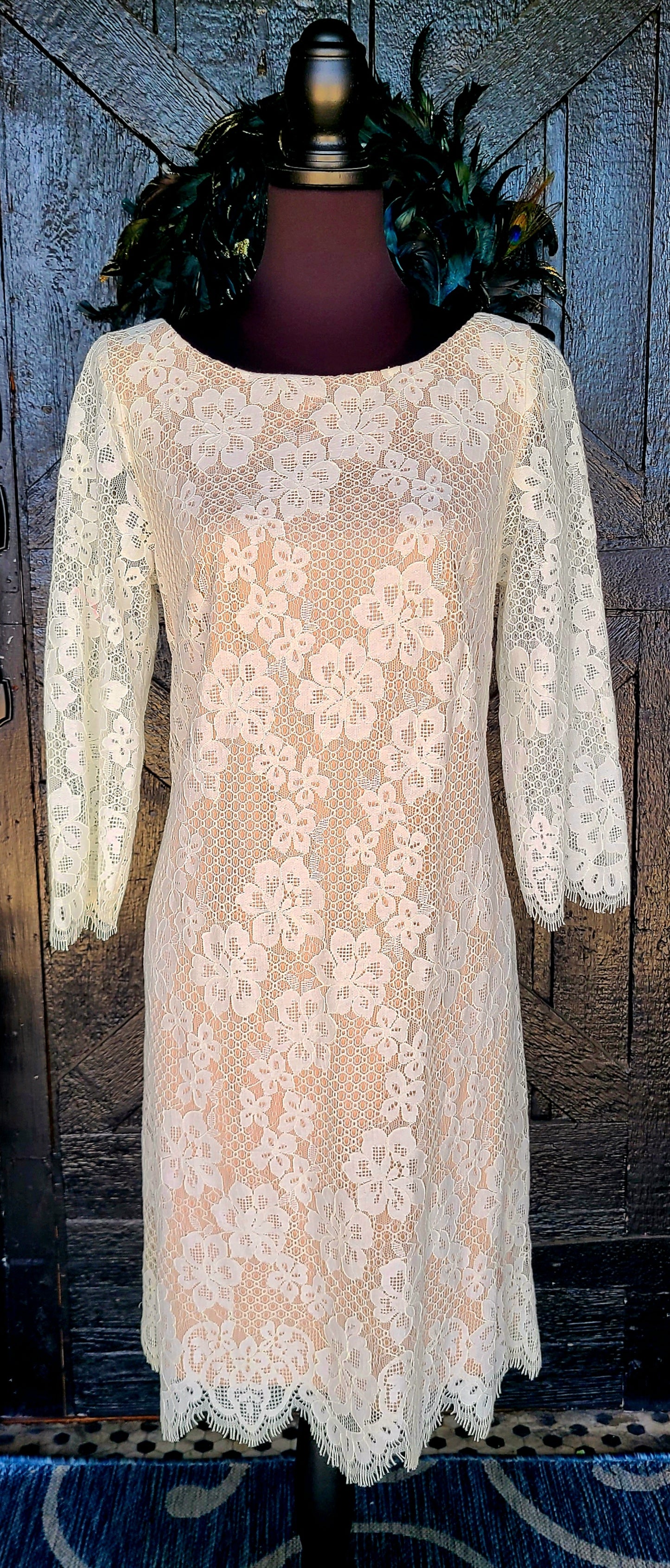 White Floral Lace Dress