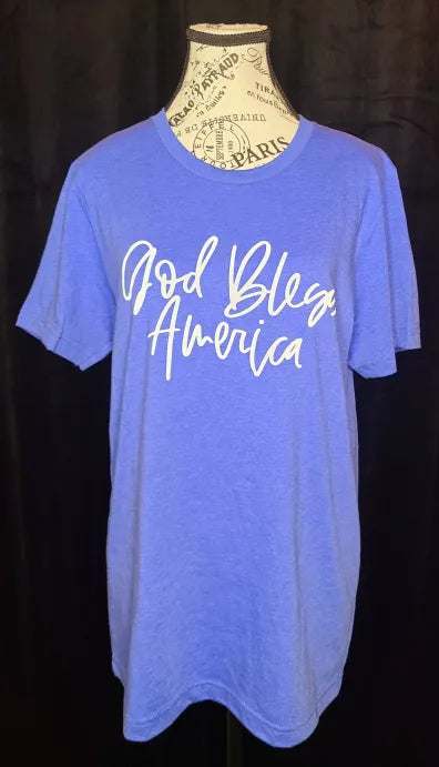 Bella Canvas Royal Blue God Bless America T-Shirt