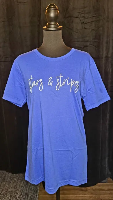 Bella Canvas Royal Blue Stars and Stripes T-Shirt