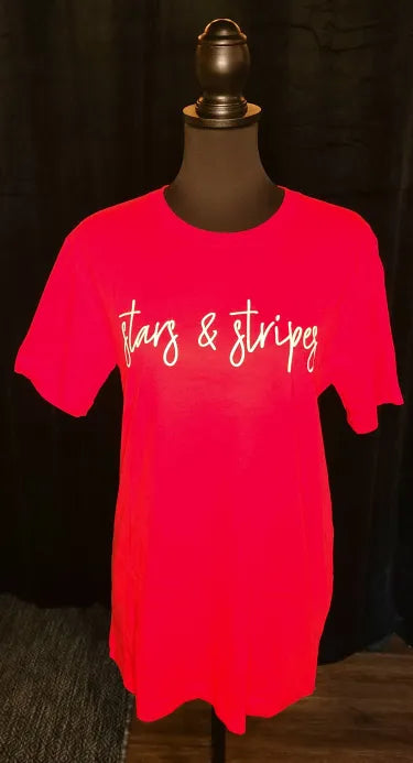 Bella Canvas Red Stars and Stripes T-Shirt