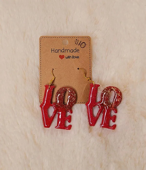 Red Love Earrings