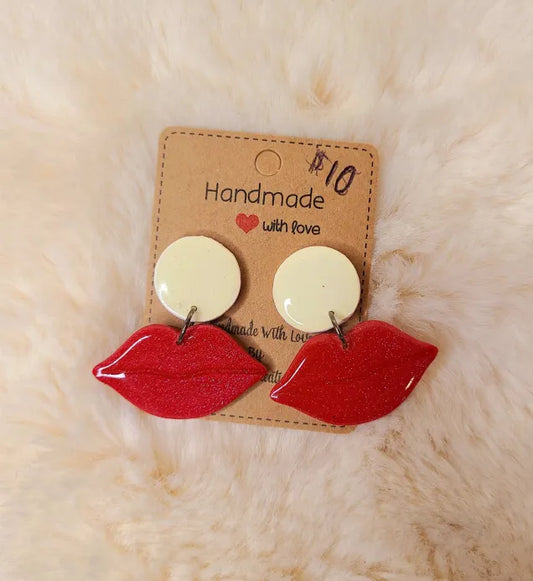 Red Lips Earrings