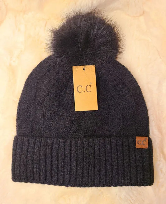 C.C Black Beanie