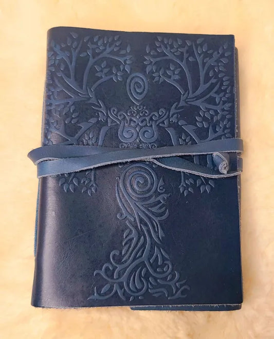 Blue Goddess Suede Journal with Antique Paper