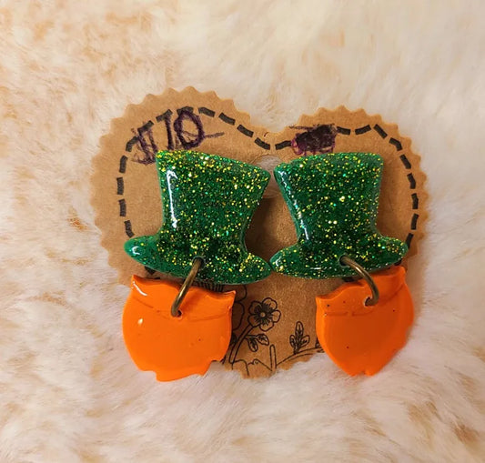 Handmade Leprechaun Earrings