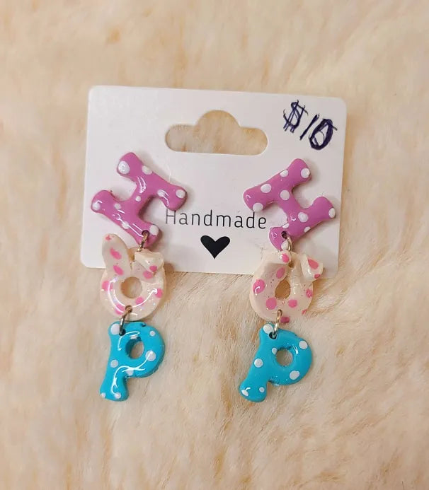 Handmade Easter Hop Earrings