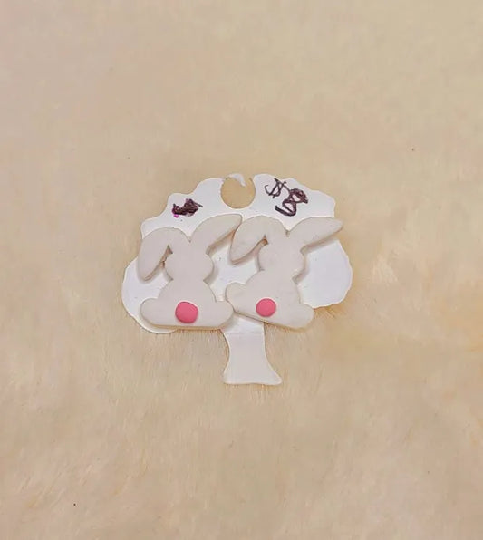 Handmade Easter Bunny Stud Earrings