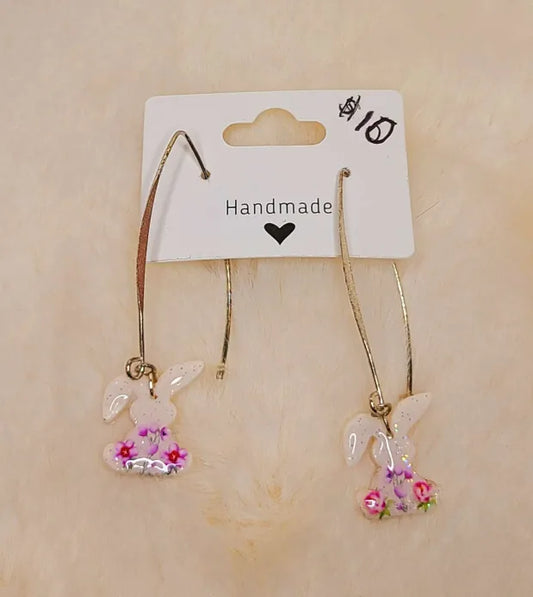Handmade Easter Bunny Earrings