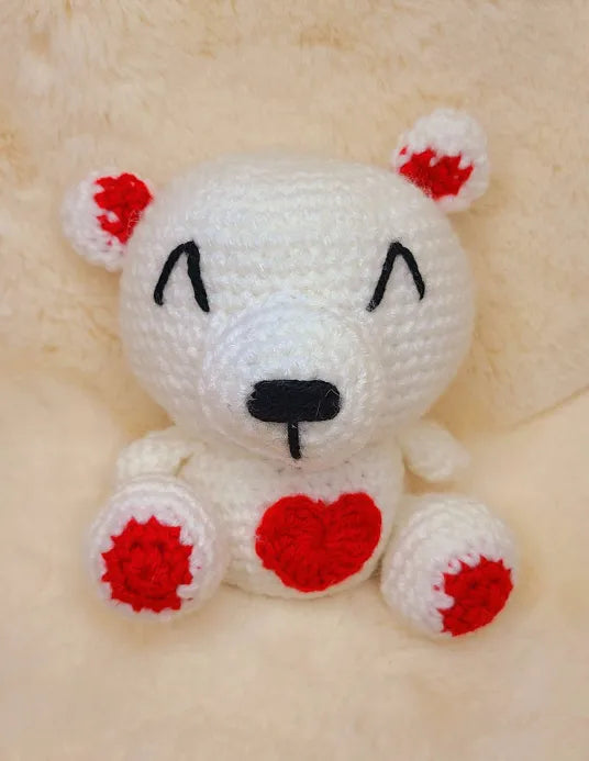 Handmade Crochet Valentines Bear