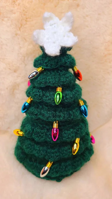 Handmade Crochet Medium Christmas Tree with Lights