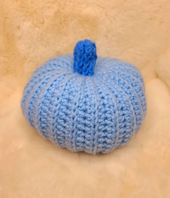 Handmade Crochet Blue Pumpkin