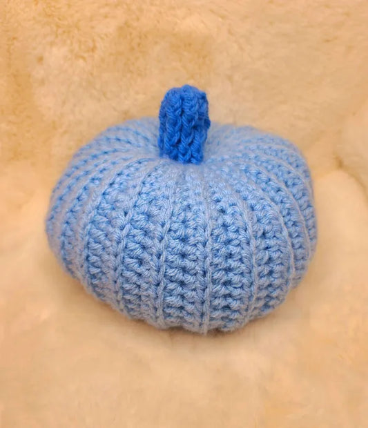 Handmade Crochet Blue Pumpkin