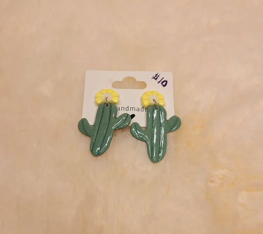 Handmade Cactus Earrings