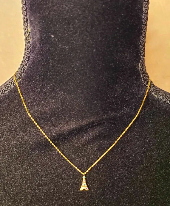 Eifel Tower Gold Necklace