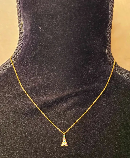 Eifel Tower Gold Necklace