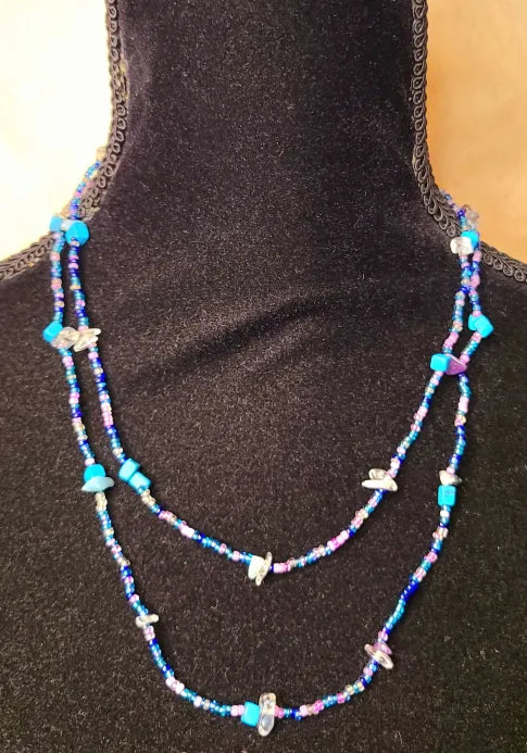 Double Strand Stone Necklace