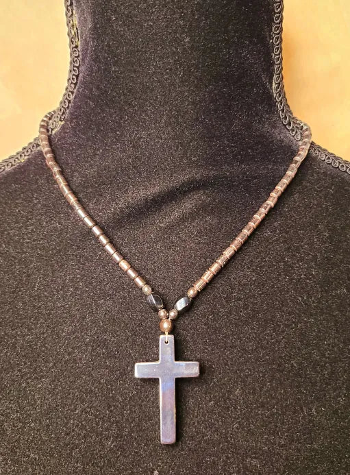 Hematite Cross Necklace