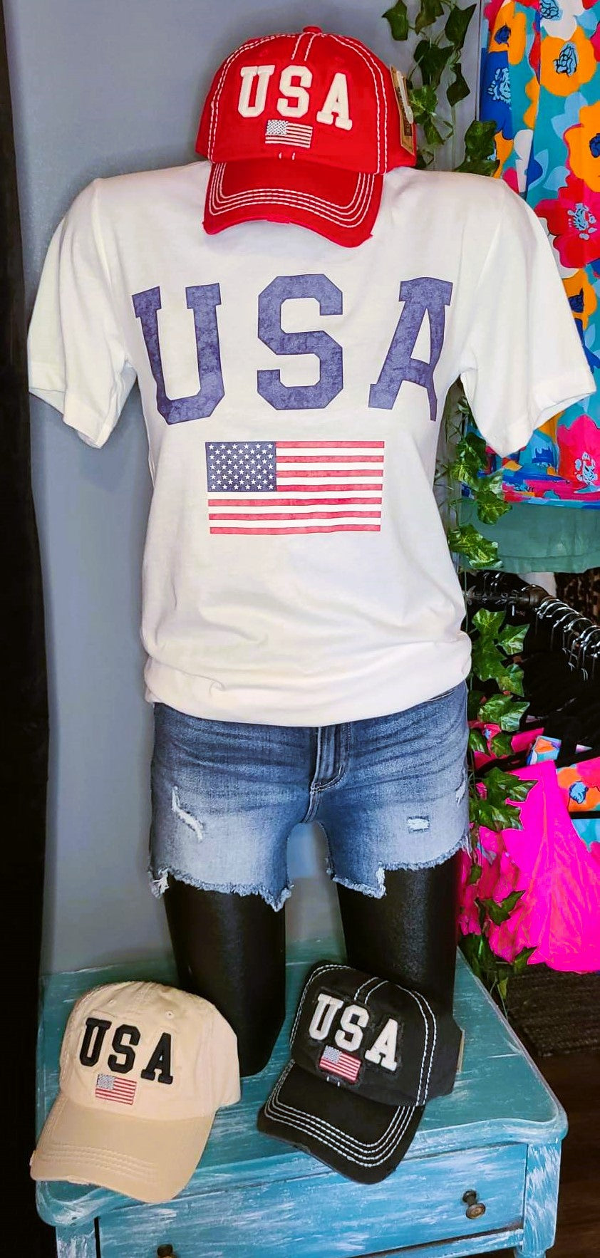 Bella Canvas White USA T-Shirt