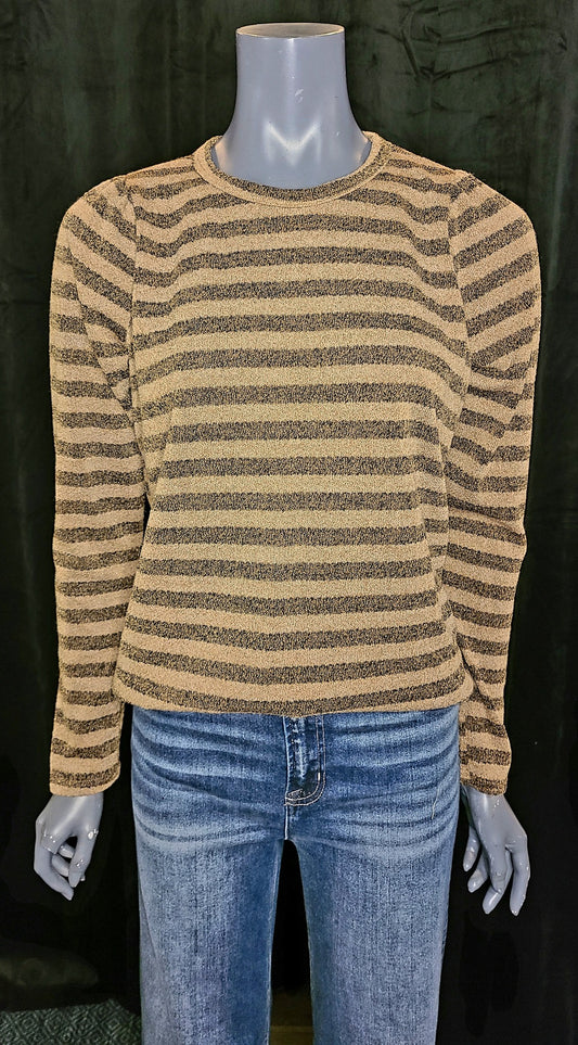 Mocha and Black Striped Top