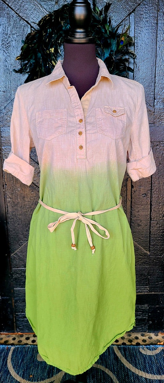 Tommy Hilfiger Ombre Shirt Dress Size Small