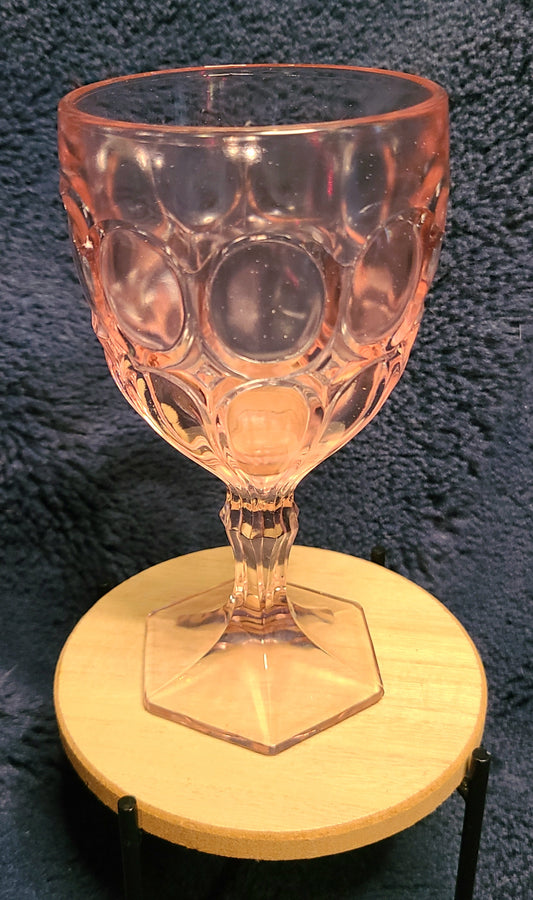 Vintage Fostoria Moonstone Wine Glasses in Pink Hue- Set of 4