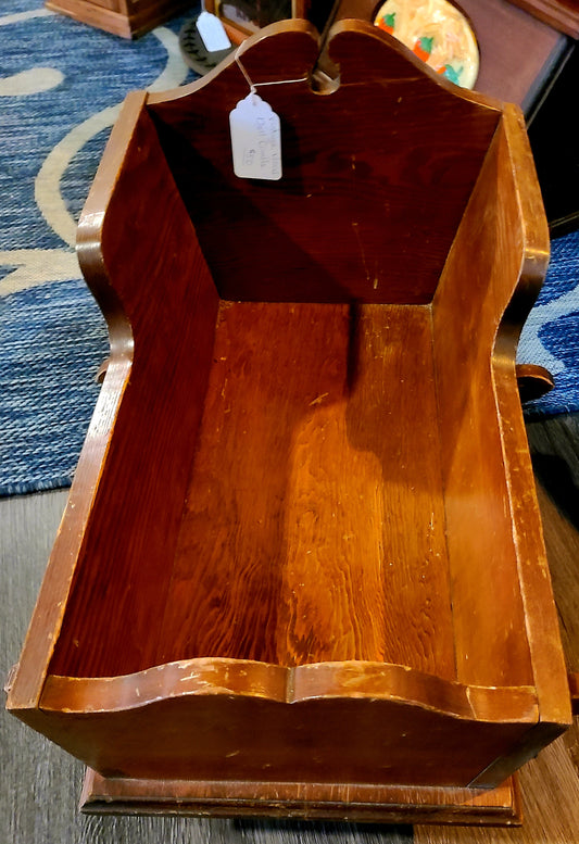Vintage Handmade Wood Doll Cradle
