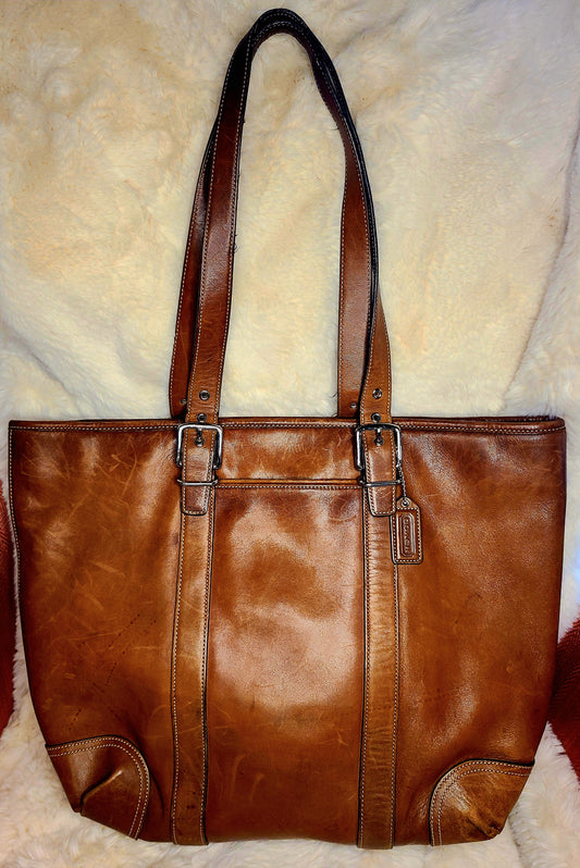 Vintage Coach Hamptons Leather Tote Bag
