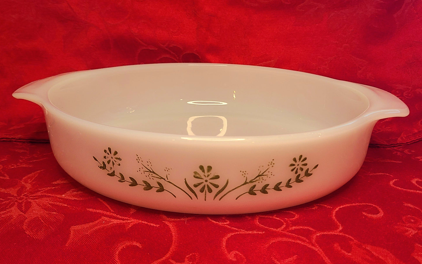 Vintage Glasbake #429 White Milk Glass Baking Dish