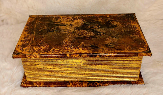 Vintage Style Decorative Book Storage Box - Large Brown