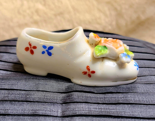 Vintage Miniature Porcelain Shoe