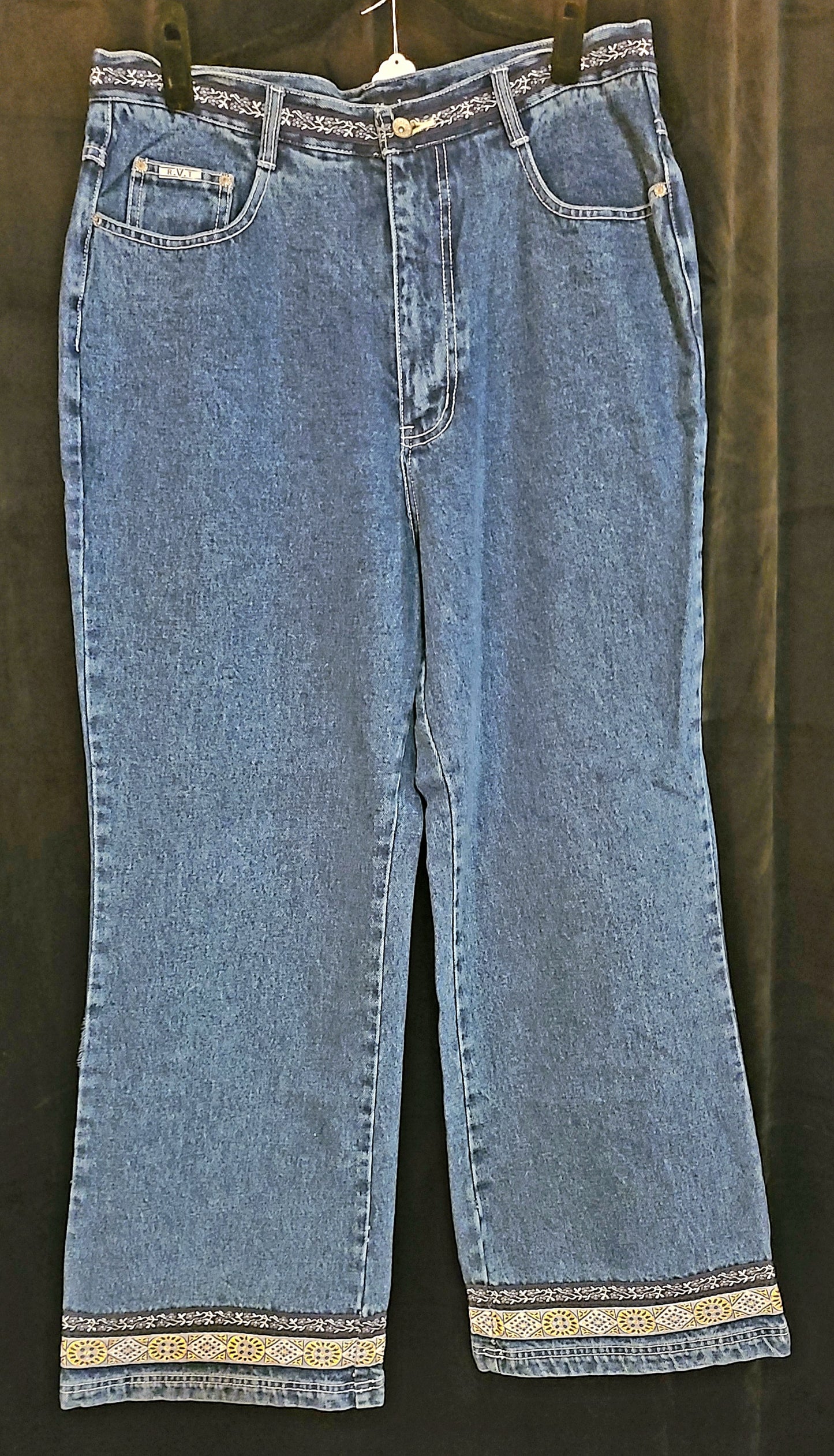 RVT Floral Wide Leg Jeans