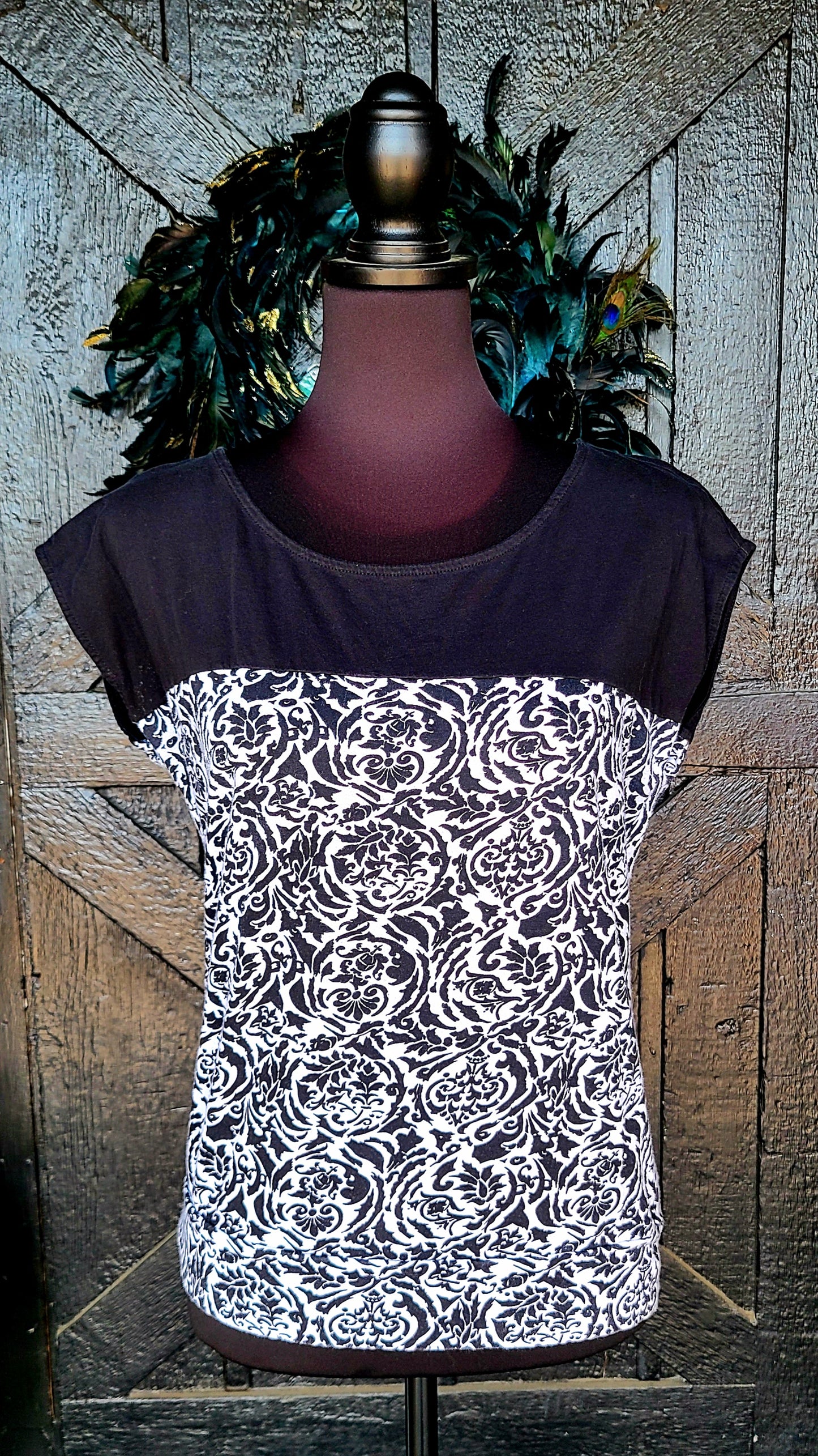 Loft Black and White Top
