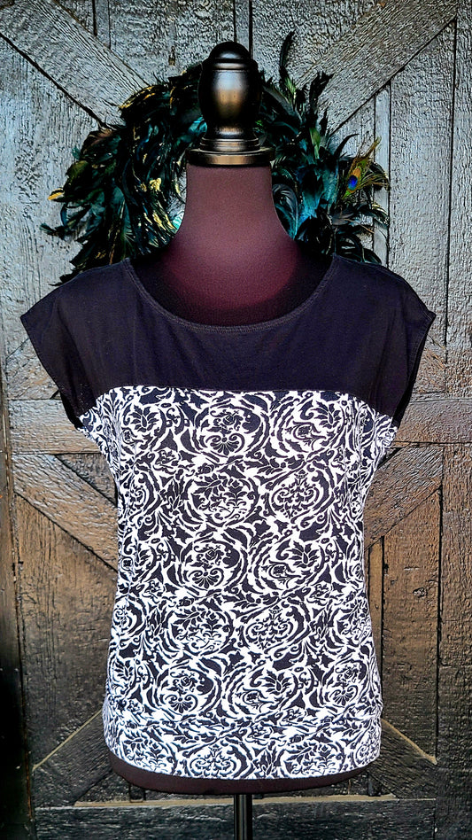 Loft Black and White Top