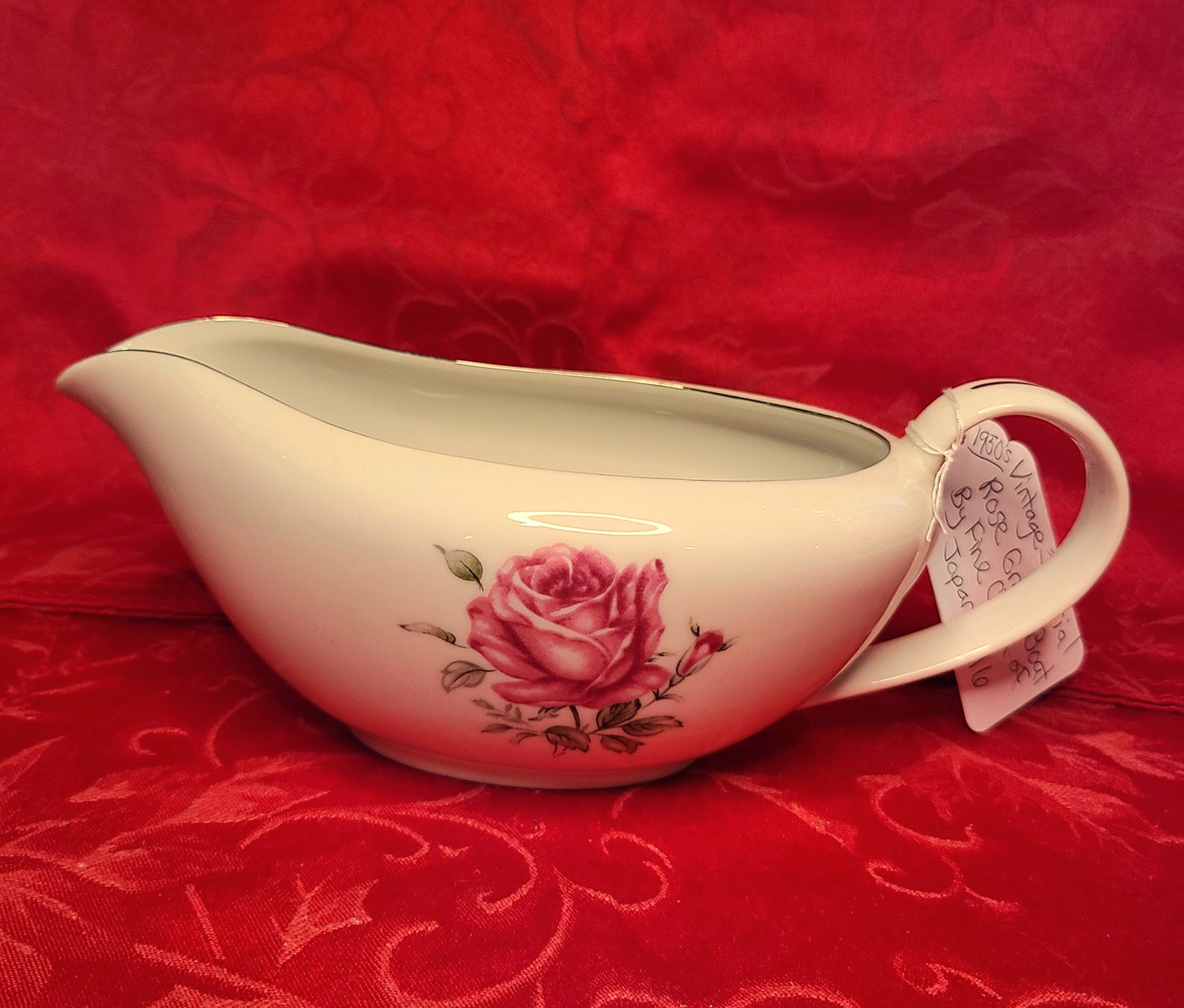 Vintage Imperial Rose Gravy Boat by Fine China of Japan
