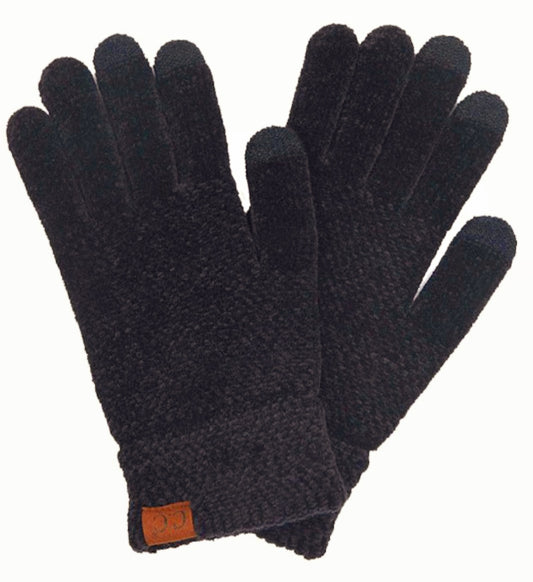 C.C. Black Chenille Smart Touch Gloves