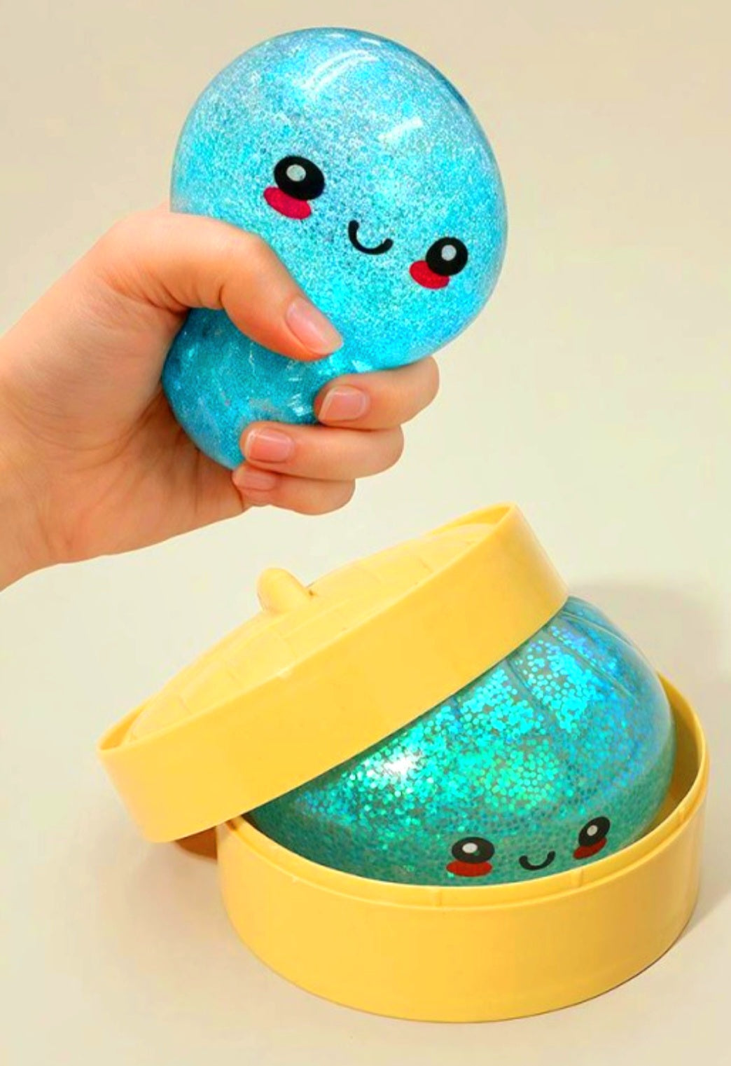 Glitter Dumpling Squishy Toy