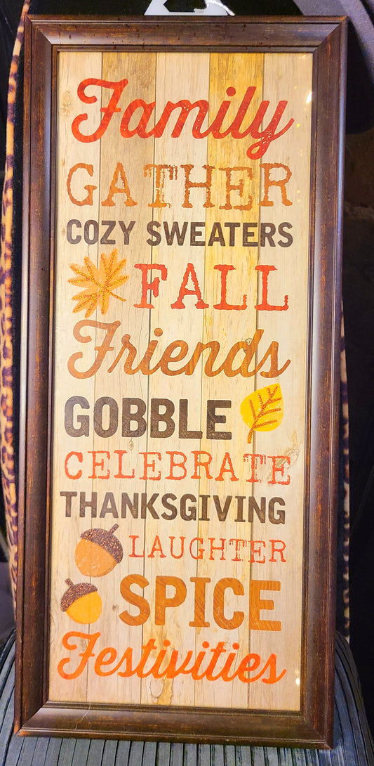 Tall Fall/Thanksgiving Wall Art
